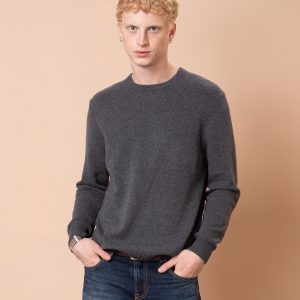Chimera Grey светр Symarhl з круглою стійкою -фронтальний вигляд